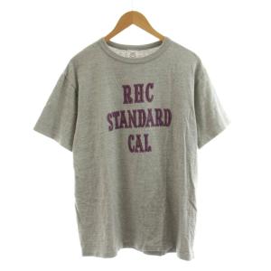 RHC Tシャツ カットソー 半袖 クルーネック ロゴプリント L グレー /KU 40 GY28