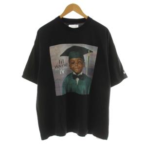 Lil Wayne Tシャツ カットソー 半袖 クルーネック プリント XL 黒 ブラック /KU 38