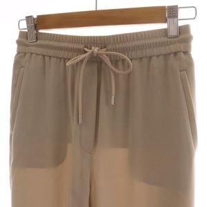 theory luxe 25SS Flow Mason Pant バックサテンドローコードプルオンパンツ S34 ベージュ ドローストリング