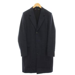 チェスターコート ロング カシミヤ アウター XL 紺 ネイビー 263058 271P /YM H