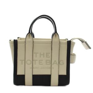 THE TOTE BAG ザトートバッグ 2WAY ハンドバッグ レザー ロゴ バイカラー 白 ホワイト