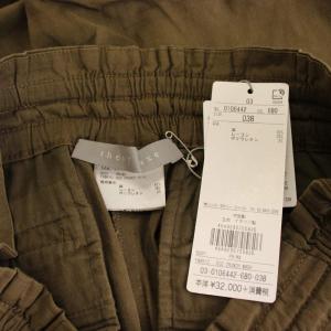 theory luxe パンツ 麻 リネン 38 カーキ ウエストゴム ドローストリング サイドポケット /AN H