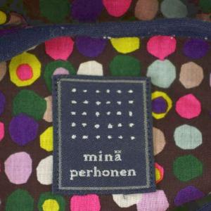 mina perhonen ceremony ワンピース ロング ドット 長袖 36 ネイビー マルチカラー pa3811 /G