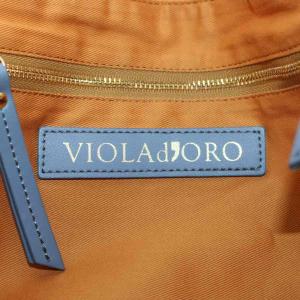VIOLA d'ORO トートバッグ ショルダーバッグ ナイロン 黄 イエロー 水色 ライトブルー /AN MA