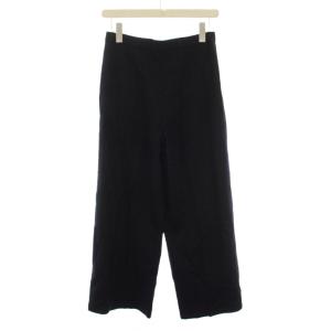 Max Mara パンツ スラックス ウール 38 紺 ネイビー ワイド フルレングス /YM KC