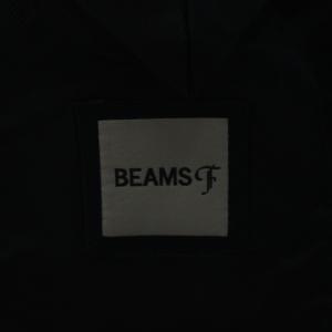 BEAMS テーラードジャケット シングル チェック柄 麻 リネン 46 紺 ネイビー 21-16-0733-015