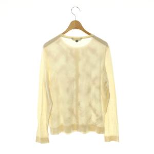 DAKS カーディガン 長袖 切替 シルク ニット 40 アイボリー マルチカラー /ES MA