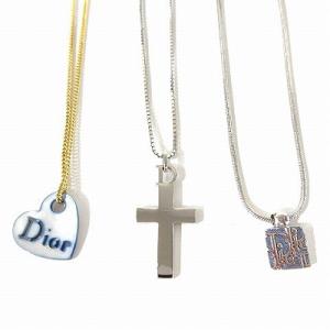 ネックレス ペンダント 3点セット ロゴ クロス 十字架 トロッター シルバー ゴールド