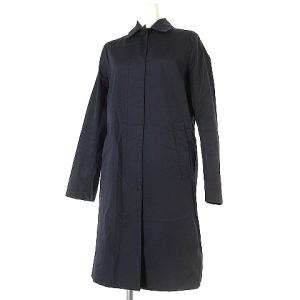 ステンカラーコート ゴム引き 36 ネイビー