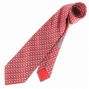 ネクタイ レギュラータイ ホース シルク レッド