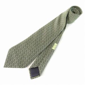 シルクH柄ネクタイ イエロー