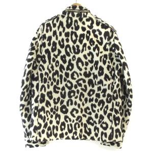 Drawer 18AW ジップアップブルゾン レオパード柄 裏地シルク ホワイト系
