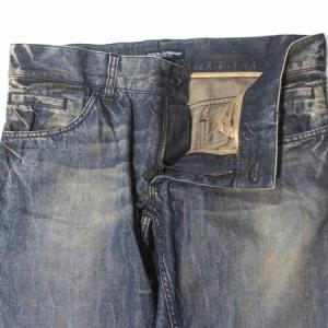 DOLCE&GABBANA USED加工デニムパンツ インディゴ