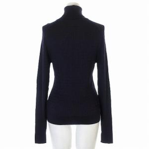 JOHN SMEDLEY ニット セーター タートルネック ケーブル 長袖 ウール 薄手 紫 パープル M トップス