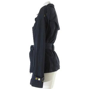 ARMANI JEANS トレンチ コート ジャケット ショート丈 長袖 スプリング ネイビー 38