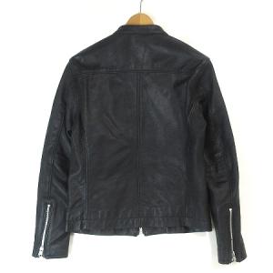 BEAUTY&YOUTH UNITED ARROWS ライダースジャケット シングル ブルゾン ゴート レザー 山羊革 本革 黒 ブラック S アウター