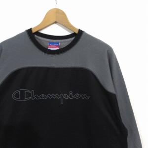 Champion AUTHENTIC ATHLETIC ロンT M ブラック グレー