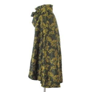 GRACE CONTINENTAL 近年モデル スカート ロング フィッシュテール アシンメトリー ハイウエスト ジャガード イエロー 36 ボトムス