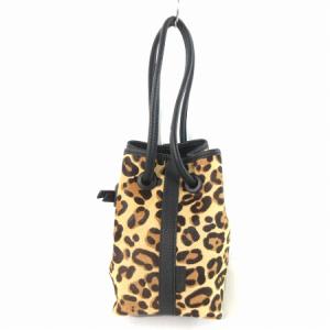 VASIC BEAUTY&YOUTH 別注 ハンド バッグ ボンド Bond ミニ レオパード レザー ベージュ ブラウン 鞄