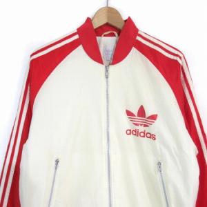 adidas Originals ジップアップナイロンロゴジャケット ホワイト M