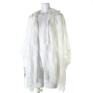 20SS スカラレースポンチョカーディガン 36 ホワイト