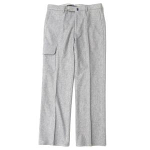  SUPER100's 002X1 ウールカーゴパンツ 44 グレー