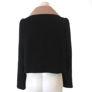 LANVIN en Bleu ジャケット ビジュー 装飾 ストーン 黒 ブラック 38