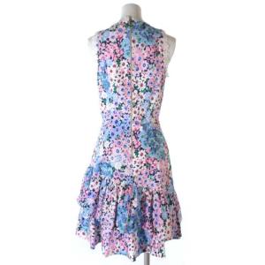 kate spade new york ドレス ワンピース 膝丈 ノースリーブ 花柄 刺繍 ストレッチ コットン ピンク ブルー 0