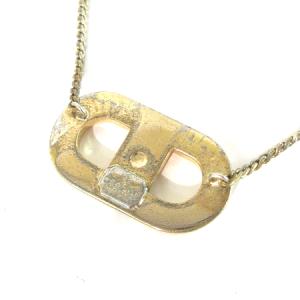 Christian Dior ヴィンテージ CDロゴネックレス ゴールド