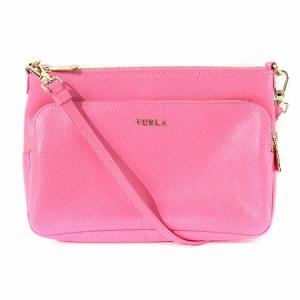 ショルダーバッグ ポシェット ミニ レザー シボ ピンク