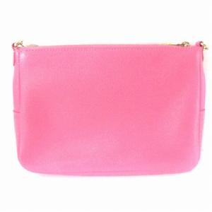 FURLA ショルダーバッグ ポシェット ミニ レザー シボ ピンク