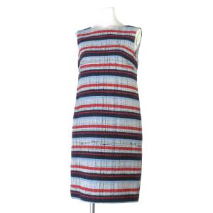 17SS ツイードノースリーブワンピース ブルー