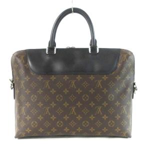 LOUIS VUITTON M54019 モノグラム マカサー PDJ NM ポルトドキュマン ジュール ブリーフケース