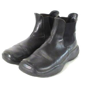 PRADA SPORT ブーツ ショート サイドゴア レザー 本革 ビブラムソール 黒 ブラック 7