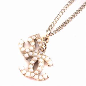 05P ネックレス ココマーク No.5 フェイクパール ナンバー シルバーカラー