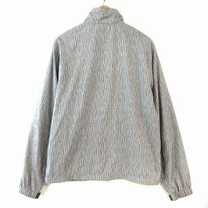 STUSSY GEAR ジャケット ジャンパー ナイロン ジップアップ 総柄 薄手 グレー S IBO13