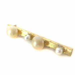 ブローチ ピン フェイクパール 装飾 01A ゴールドカラー アクセサリー