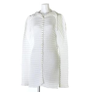 ブラウスカーディガン プリーツ 銀タグ M 白 IBO13