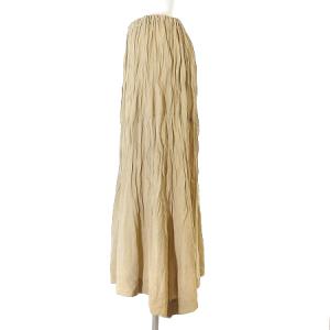 ISSEY MIYAKE スカート フレア ギャザー L ベージュ