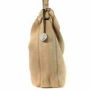 FURLA ショルダーバッグ レザー ワンショル ロゴチャーム付き ベージュ