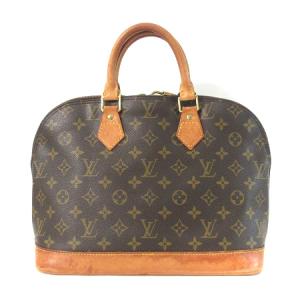 LOUIS VUITTON モノグラム アルマ ハンドバッグ カデナ付き M51130 茶 