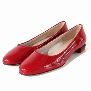 Salvatore Ferragamo フラット シューズ バレエ エナメル レザー ローヒール MY LADY NAPLAK CALF 赤