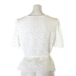 TO BE CHIC 近年モデル カットソー 半袖 花柄 レース 白 ホワイト 40 トップス
