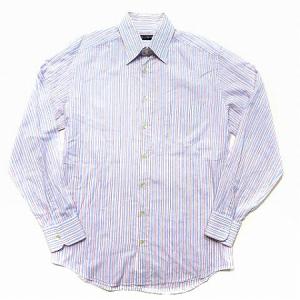 シャツ ワイシャツ ストライプ 長袖 ドゥエボットーニ イタリア製 41 ホワイト