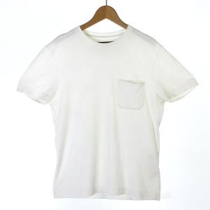 Tシャツ カットソー 半袖 胸ポケット ダミエ ホワイト XXS