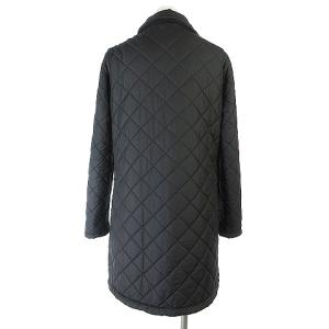 MACKINTOSH キルティング コート 裏ボア 丸襟 黒 ブラック 38