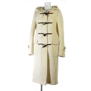 ダッフル コート ロング ウール フード 白 ホワイト 36 アウター