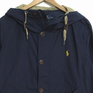 POLO RALPH LAUREN マウンテン パーカー ジャケット ロゴ ポニー 刺繍 ネイビー S