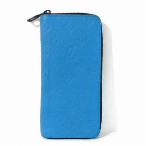 M69048 2020年製 ヴェルティカル ターコイズ モノグラム エンボス レザー 青 箱付き