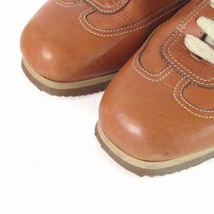 HERMES クイック レザースニーカー 36 ブラウン 